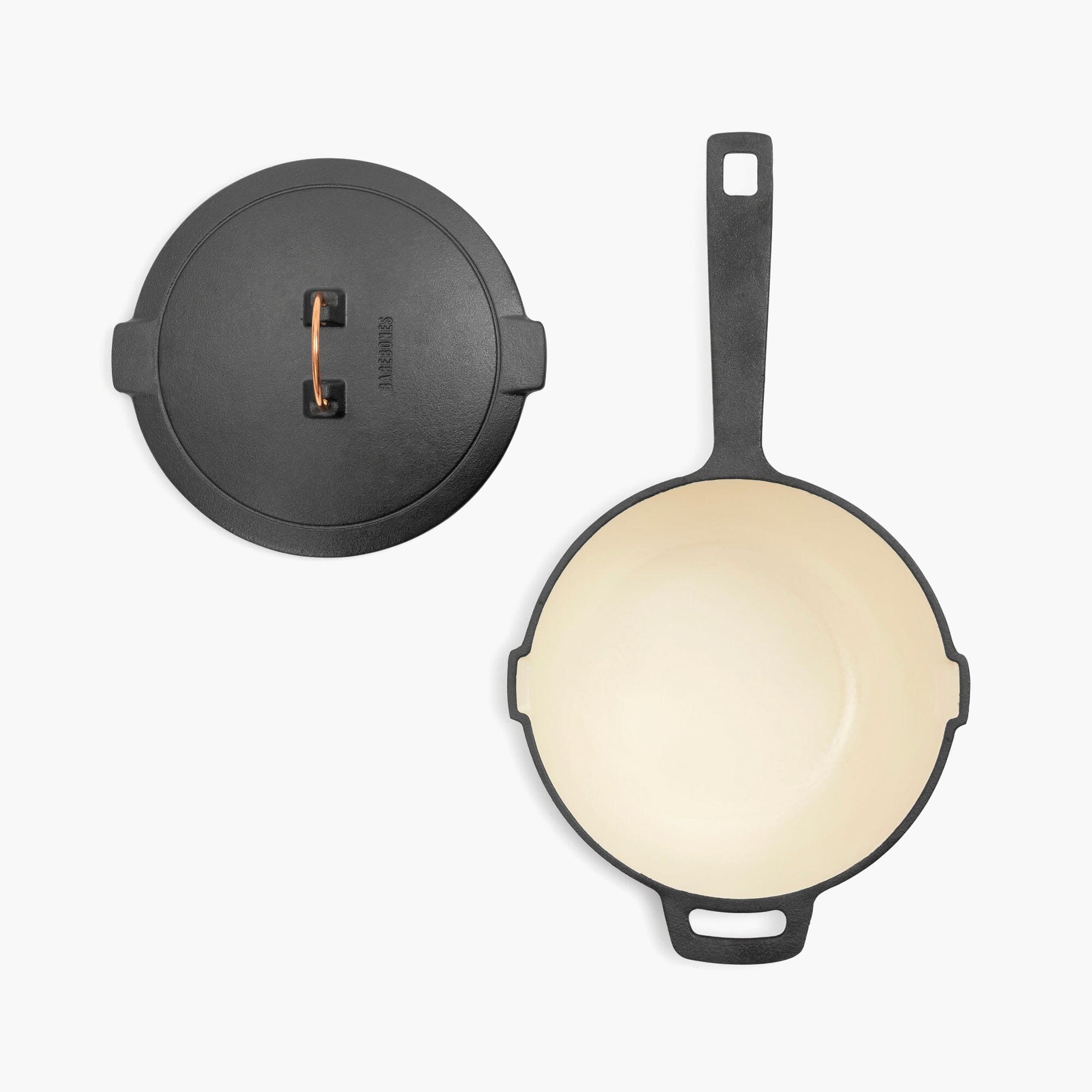 Enamel Lined Cast Iron Saucepan - Paranoid Ranch