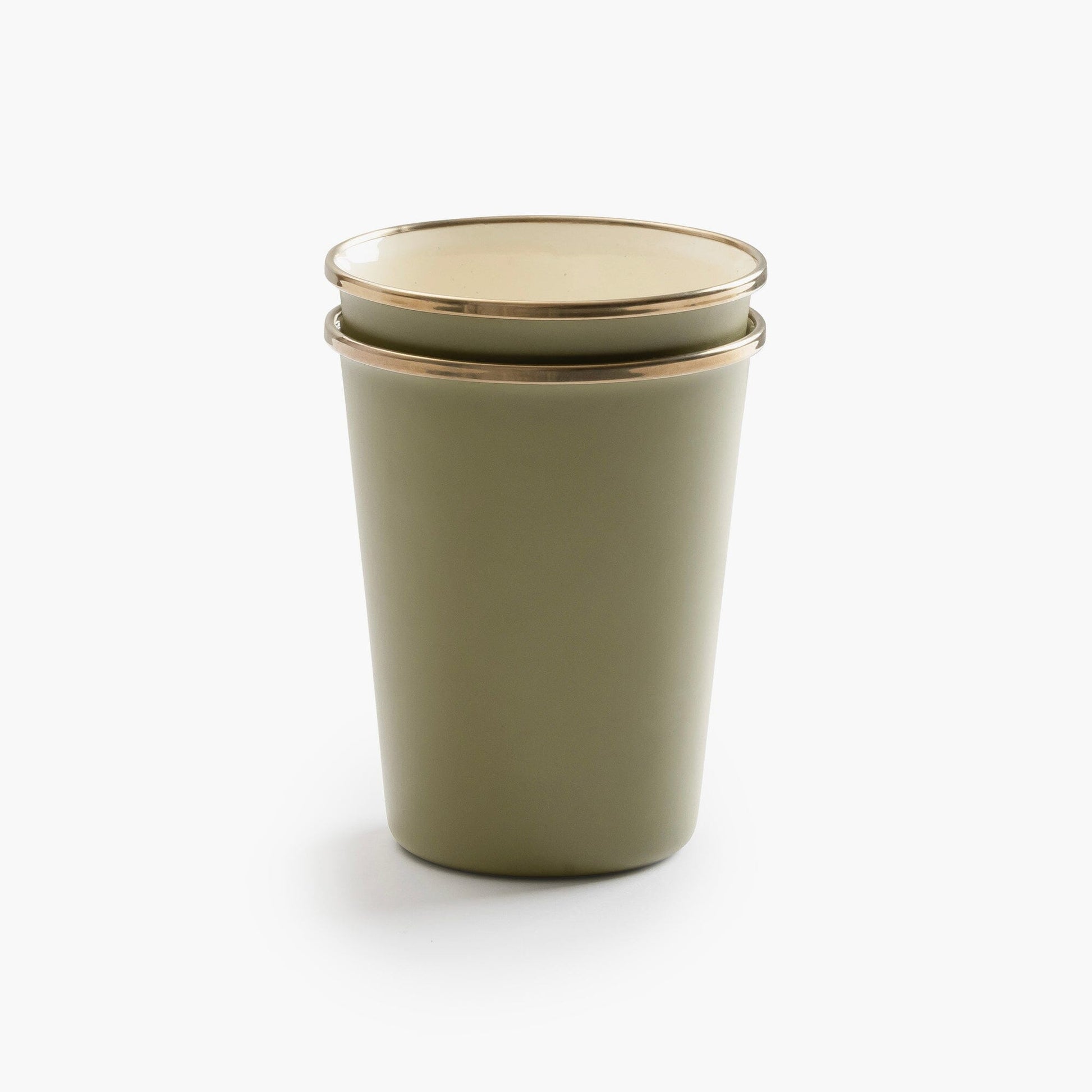 Enamelware 2 - Tone Dining Collection - Olive Drab - Paranoid Ranch