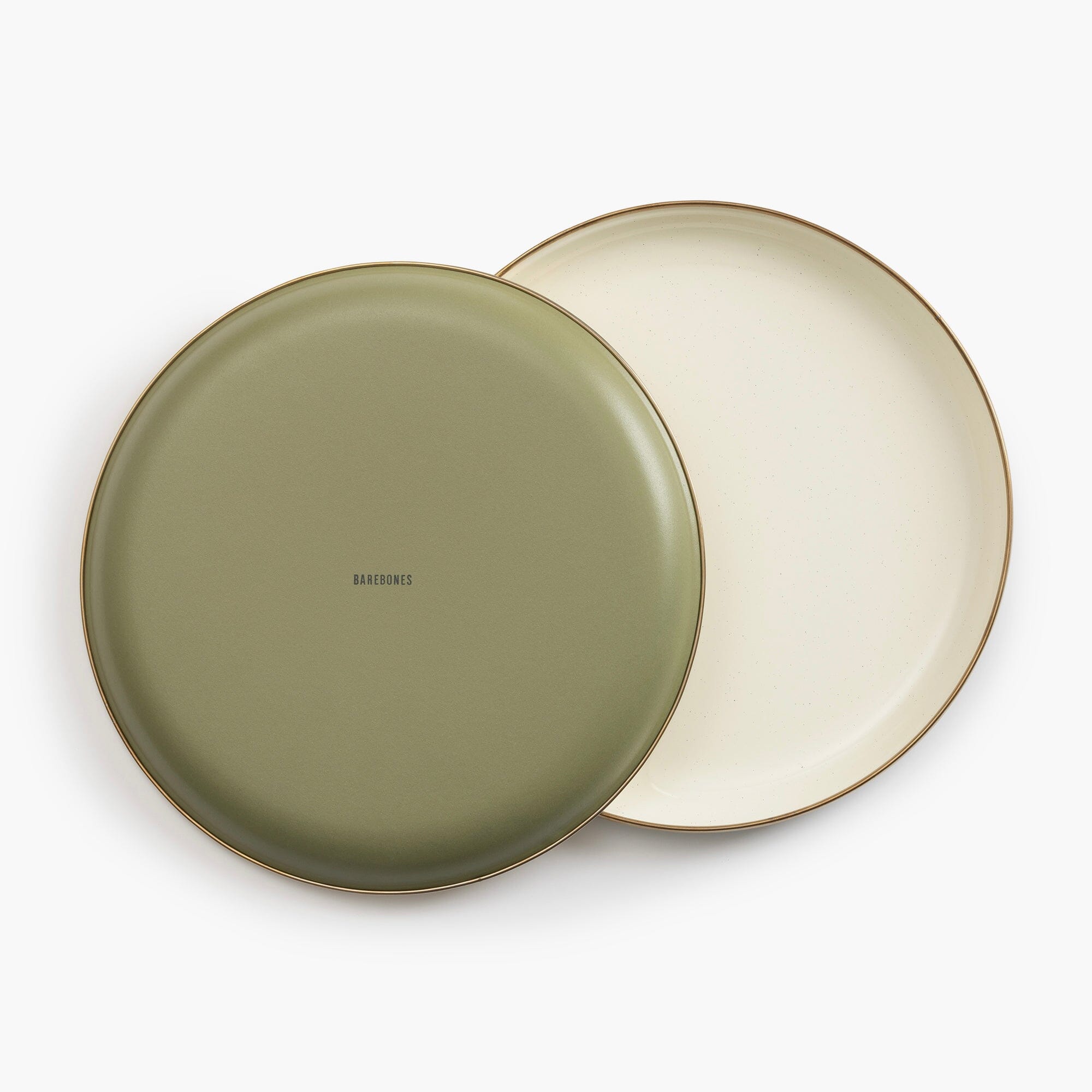 Enamelware 2 - Tone Dining Collection - Olive Drab - Paranoid Ranch