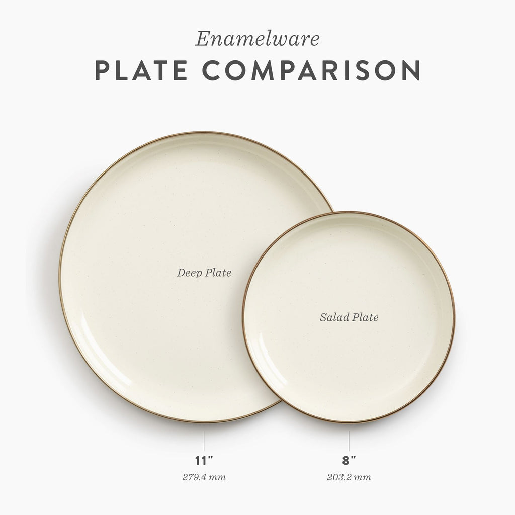 Enamelware 2 - Tone Dining Collection - Olive Drab - Paranoid Ranch