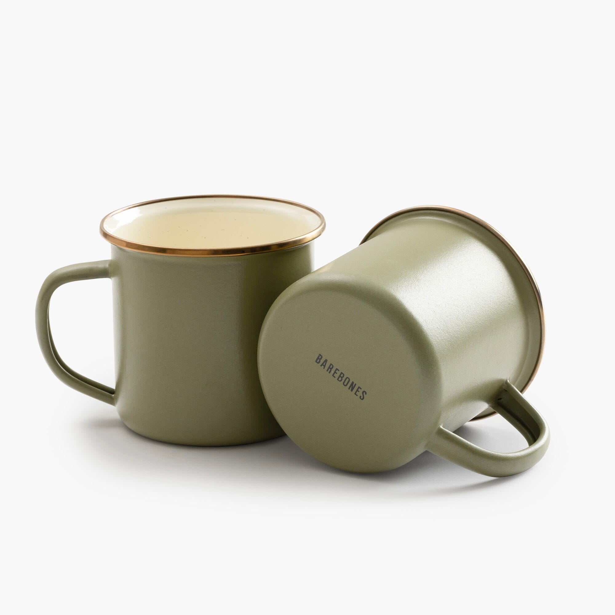 Enamelware 2 - Tone Dining Collection - Olive Drab - Paranoid Ranch