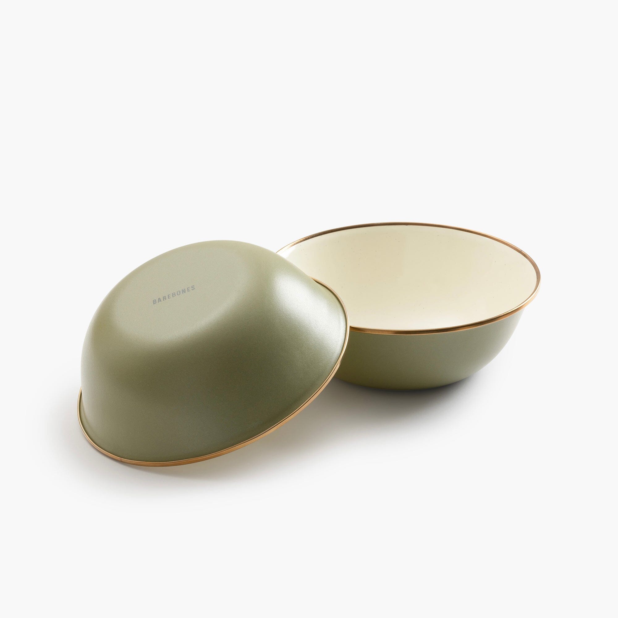 Enamelware 2 - Tone Dining Collection - Olive Drab - Paranoid Ranch