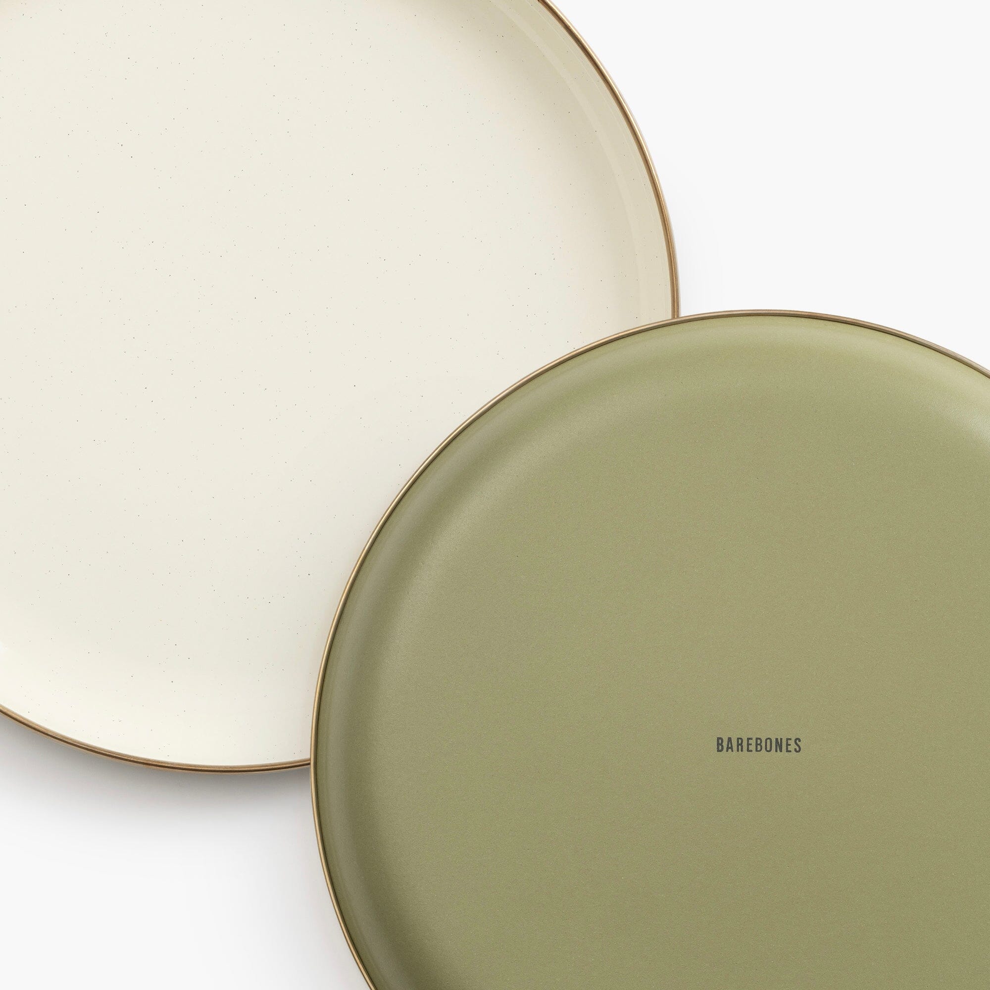 Enamelware 2 - Tone Dining Collection - Olive Drab - Paranoid Ranch