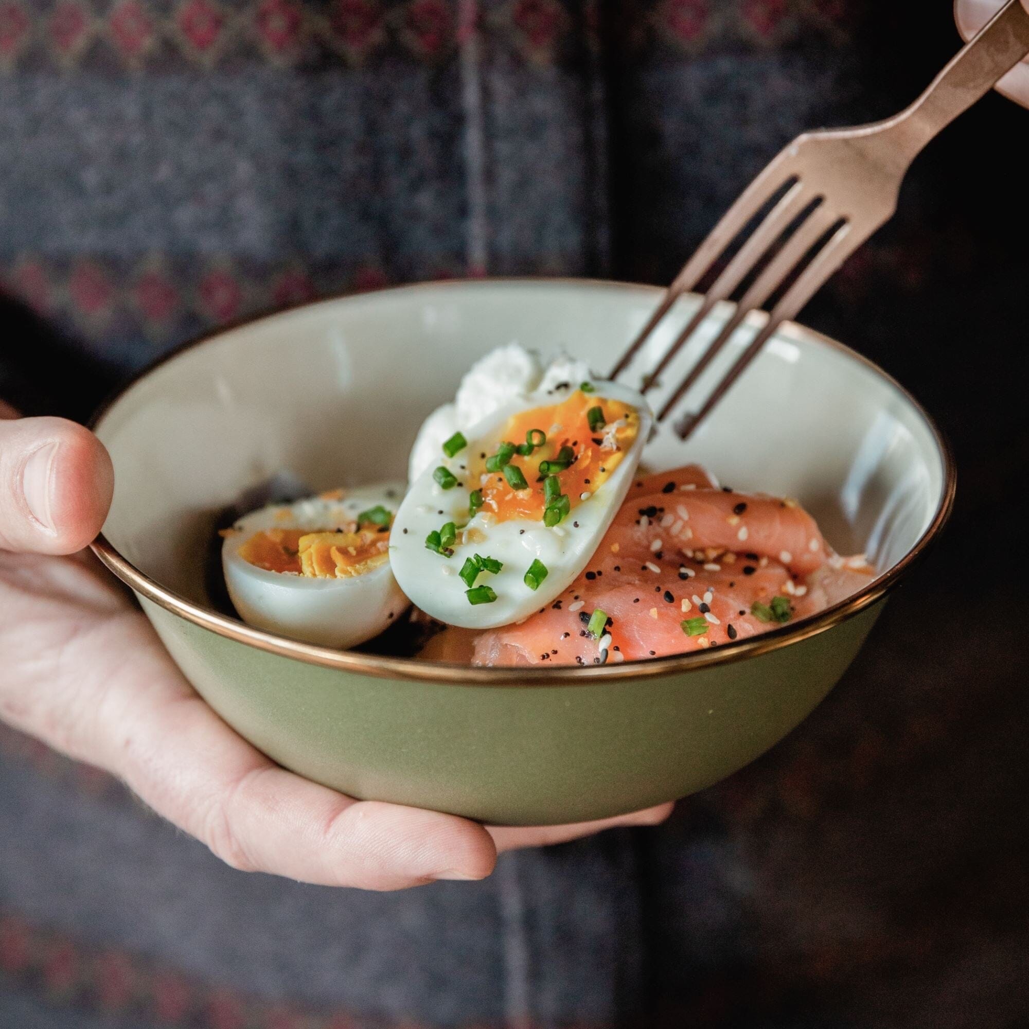 Enamelware 2 - Tone Dining Collection - Olive Drab - Paranoid Ranch