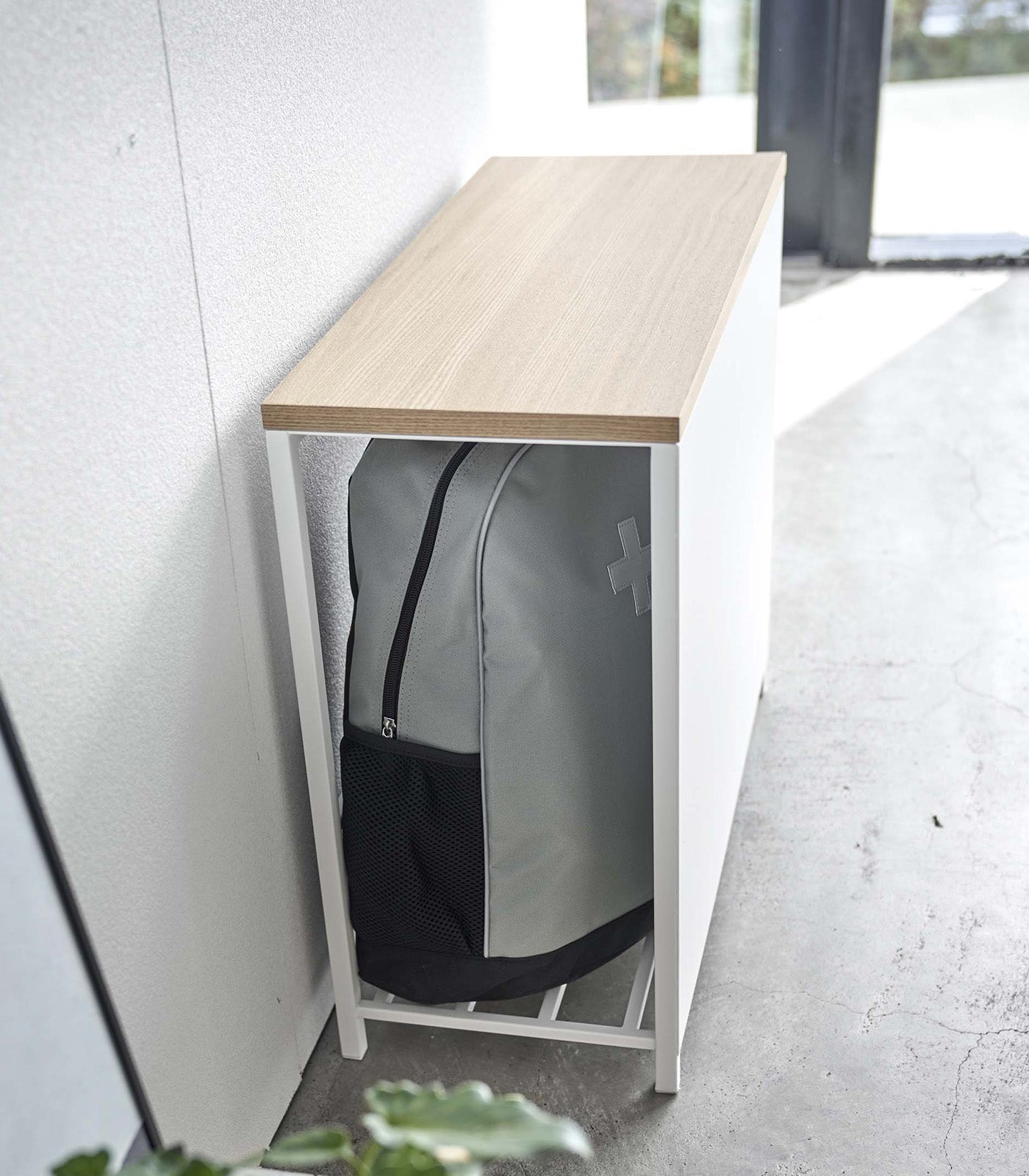 Entryway Storage Organizer & Bench (18" H) - Steel + Wood - Paranoid Ranch