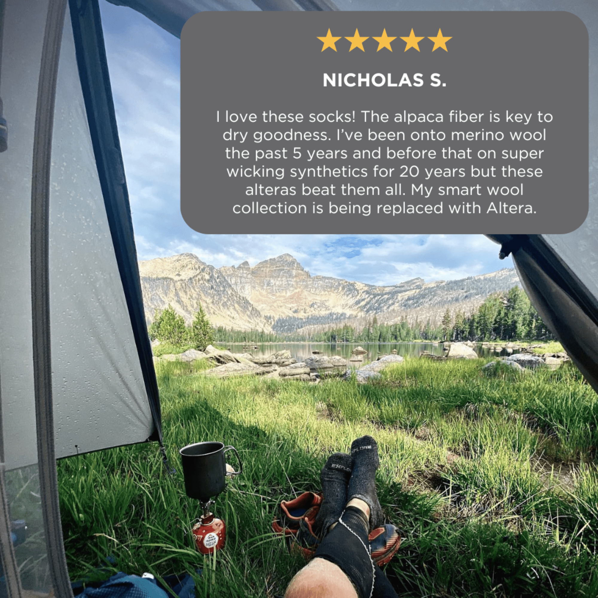 Explore Mid - Weight Micro Alpaca Sock - Paranoid Ranch