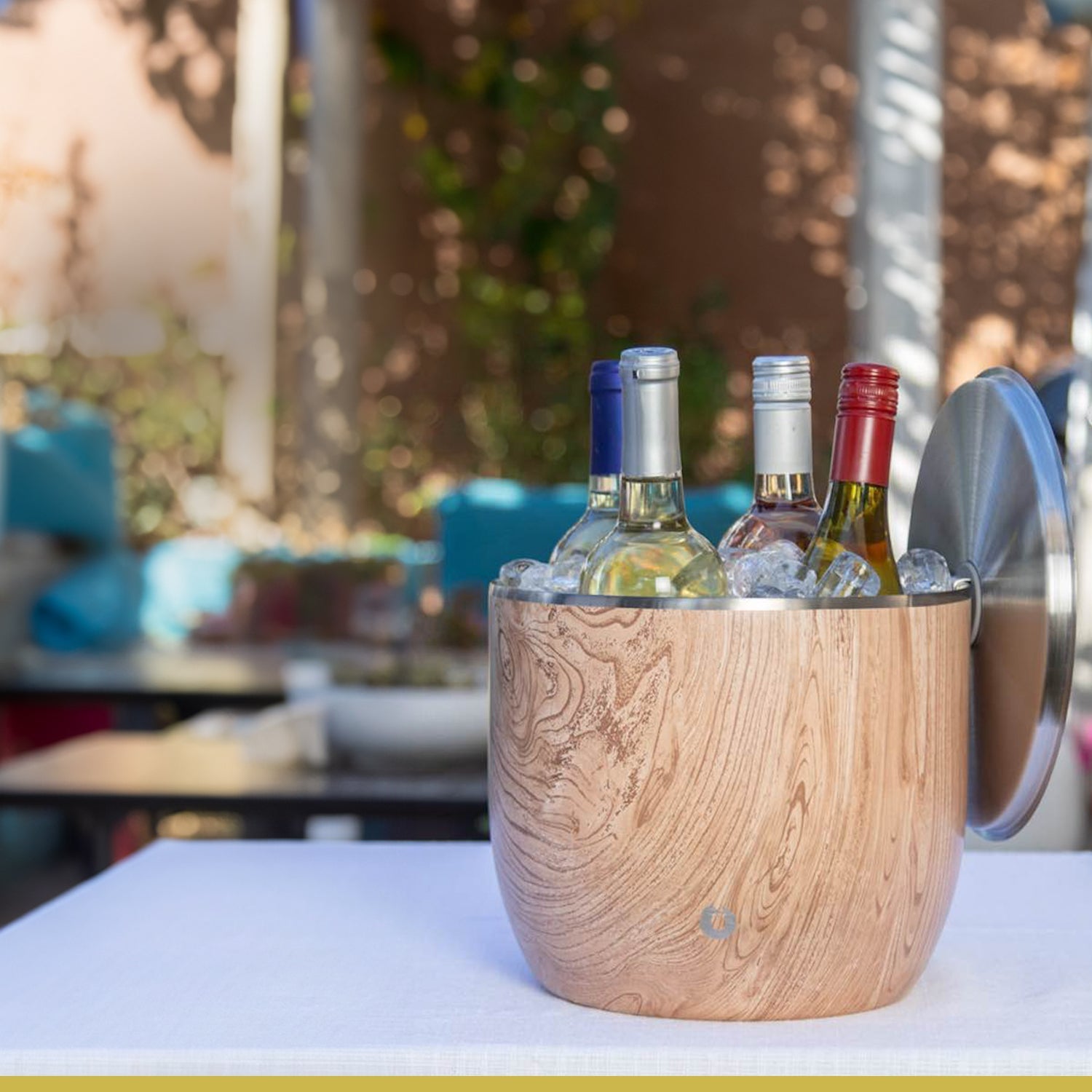Extra Large Ice Bucket with Lid and Ice Scoop, Marble - Paranoid Ranch