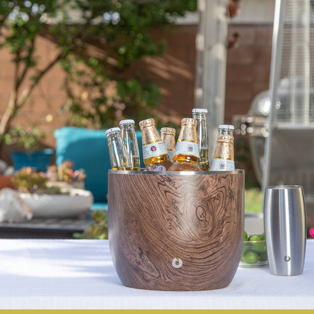 Extra Large Ice Bucket with Lid and Ice Scoop, Marble - Paranoid Ranch