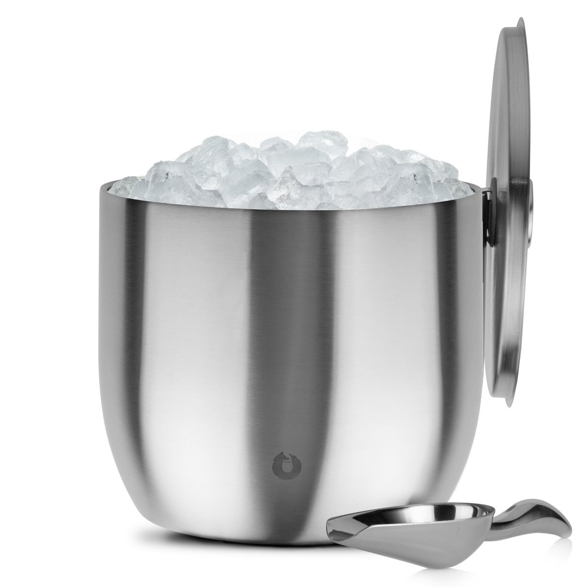 Extra Large Ice Bucket with Lid and Ice Scoop, Steel - Paranoid Ranch