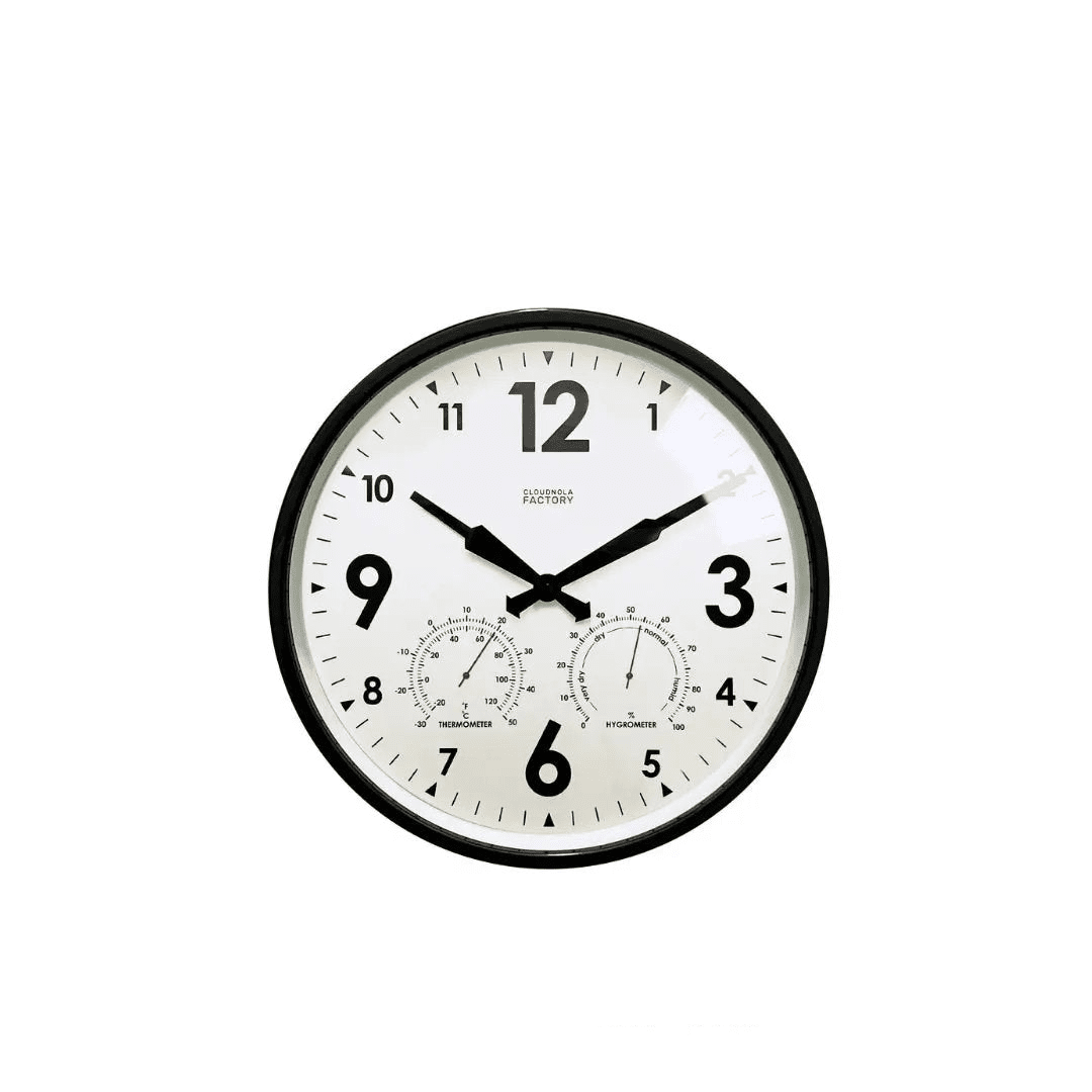 Factory Black Outdoor Clock - Paranoid Ranch