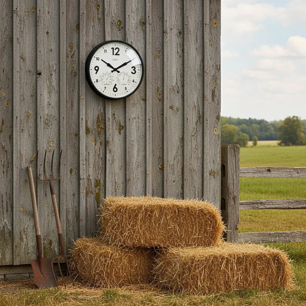 Factory Black Outdoor Clock - Paranoid Ranch