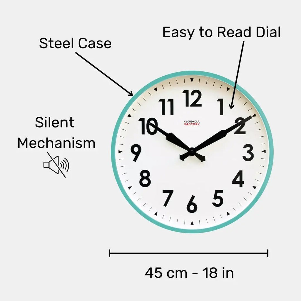 Factory Turquoise XL Clock - Paranoid Ranch