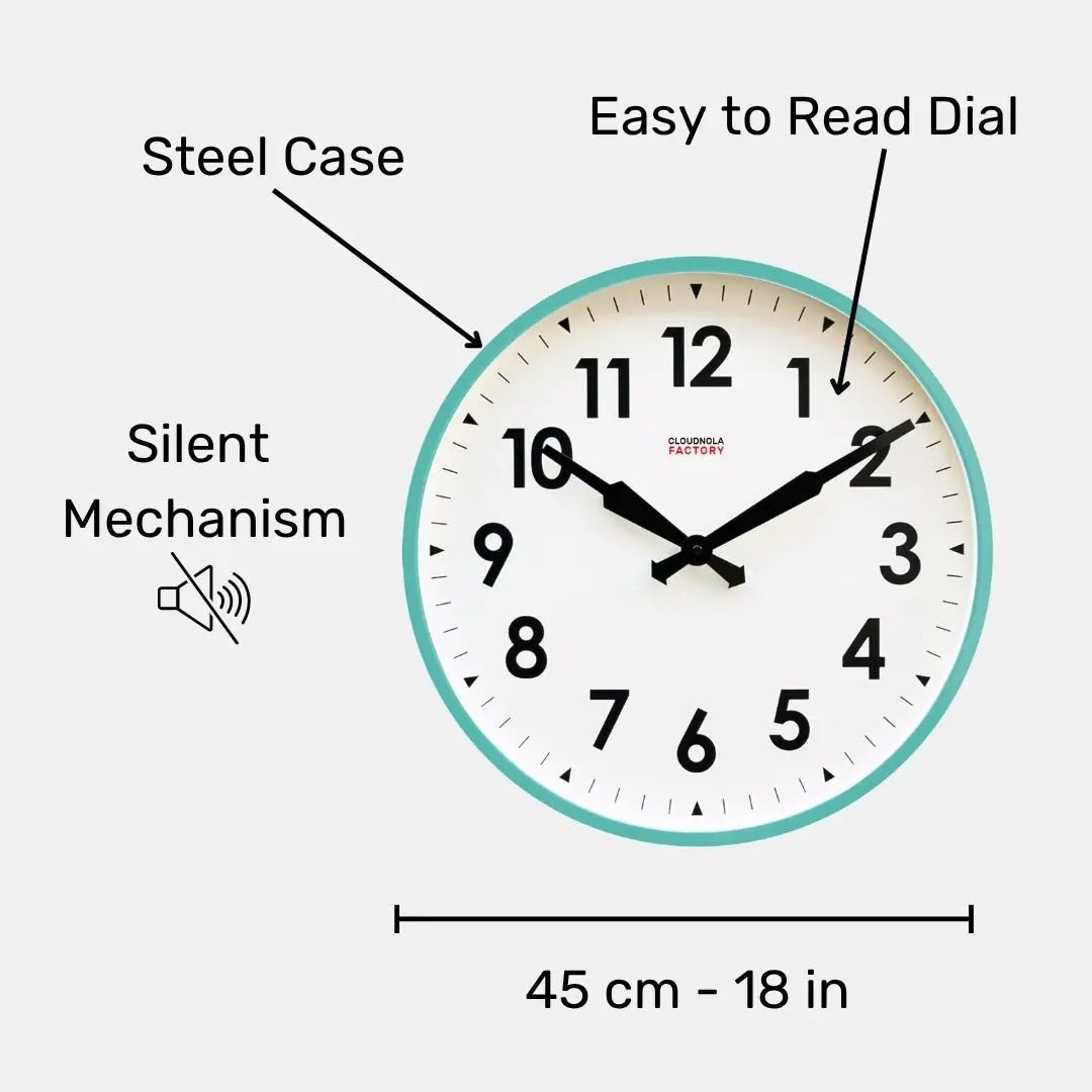 Factory Turquoise XL Clock - Paranoid Ranch