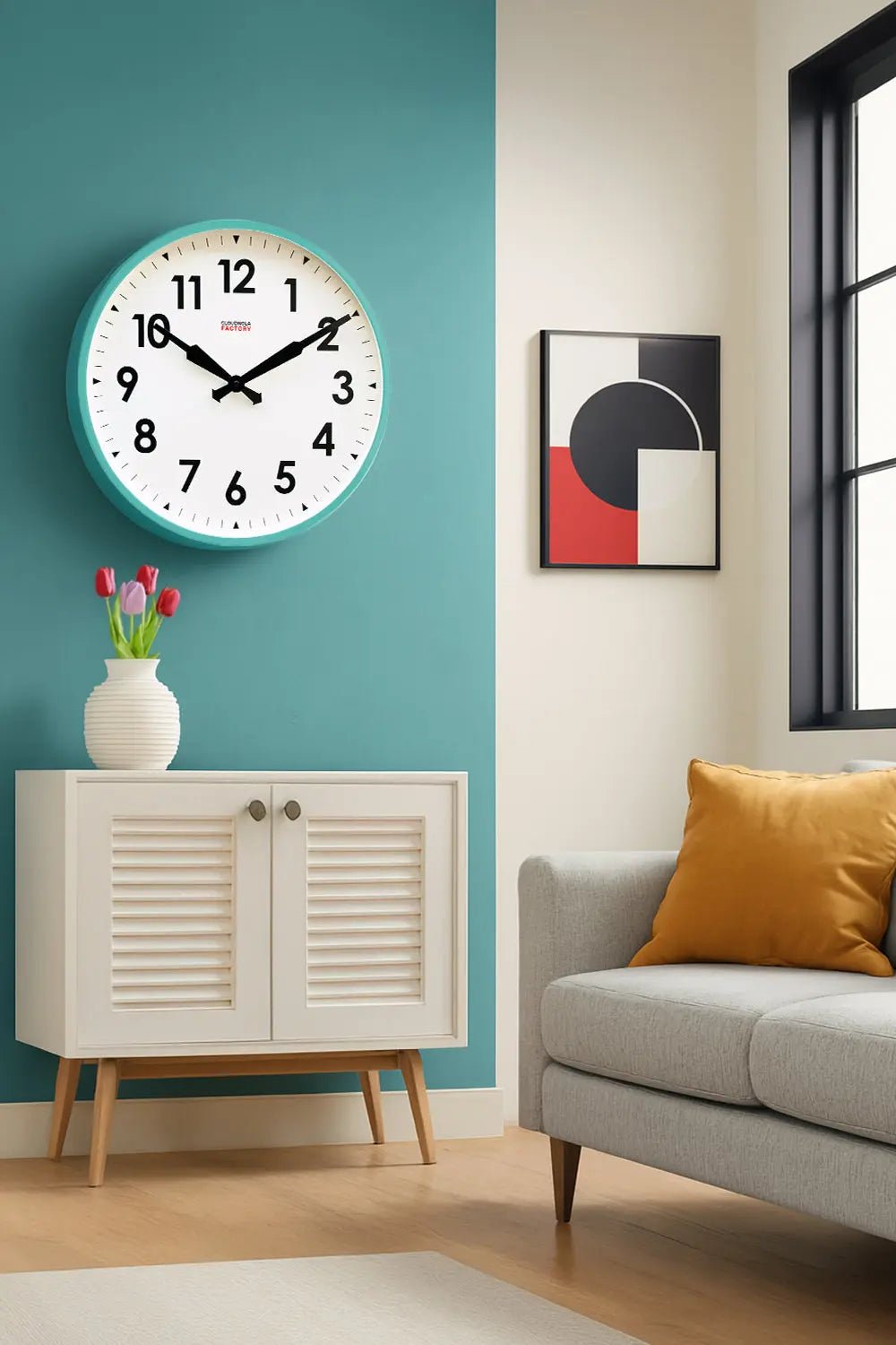 Factory Turquoise XL Clock - Paranoid Ranch