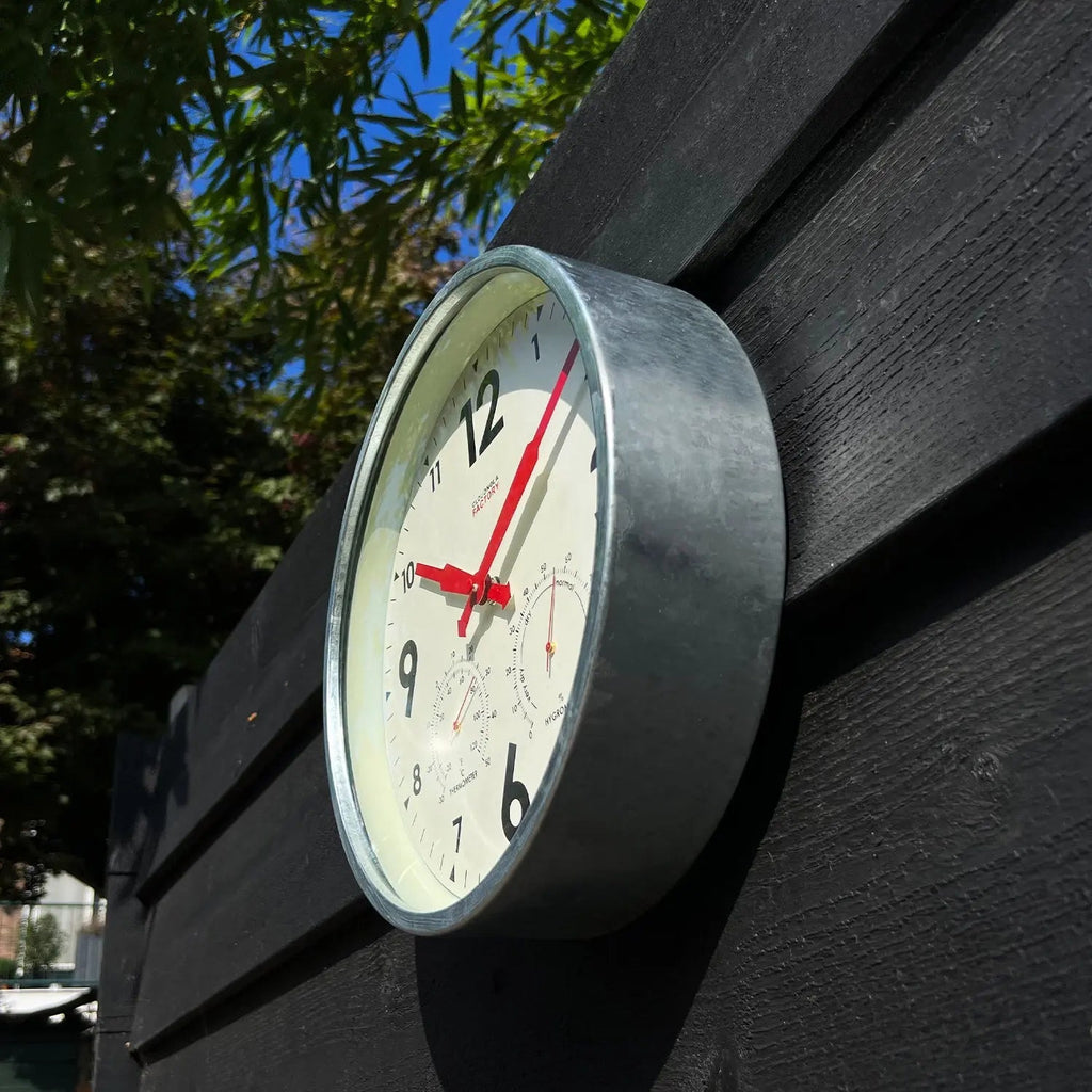 Factory Zinc Outdoor Clock - Paranoid Ranch
