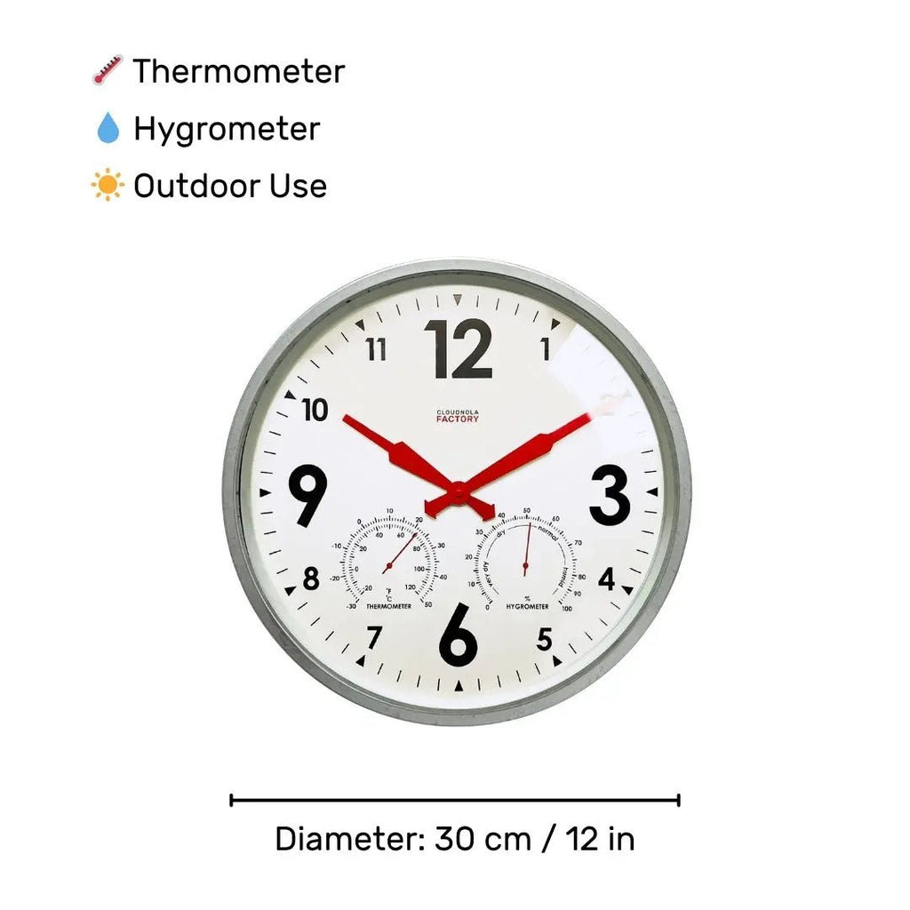 Factory Zinc Outdoor Clock - Paranoid Ranch