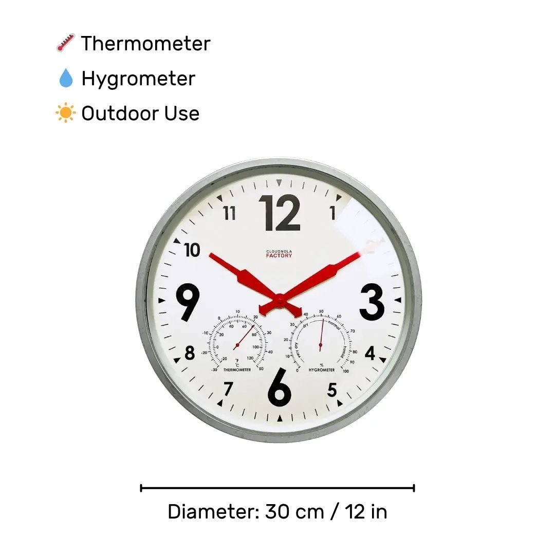 Factory Zinc Outdoor Clock - Paranoid Ranch