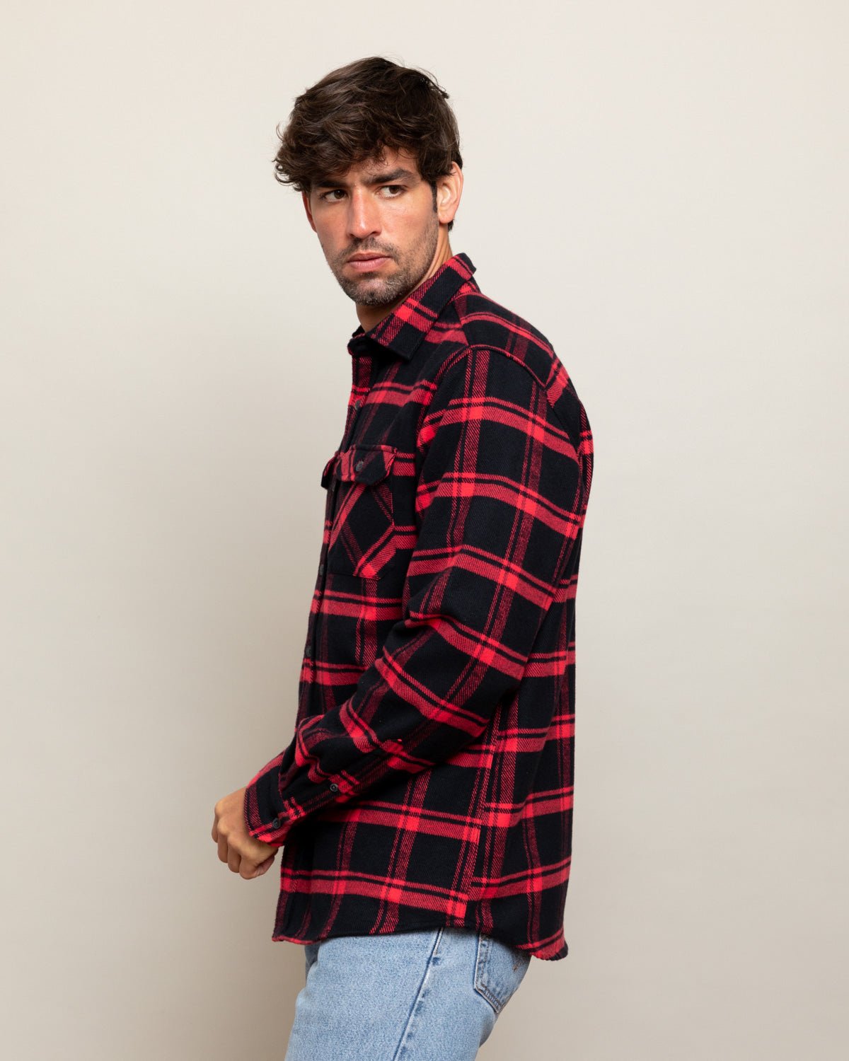 Field Grand Flannel, Huntsman Plaid in Black - Paranoid Ranch