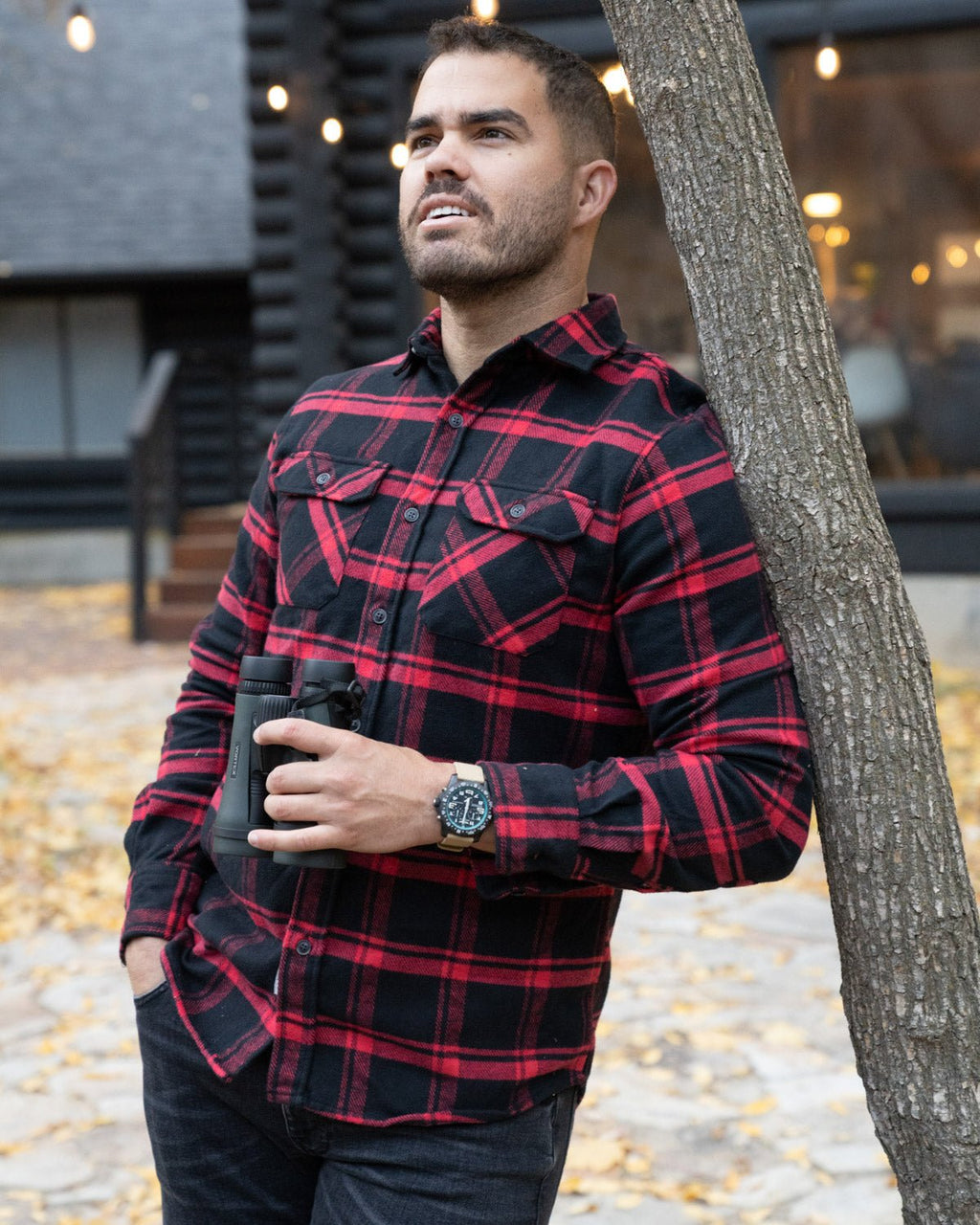 Field Grand Flannel, Huntsman Plaid in Black - Paranoid Ranch