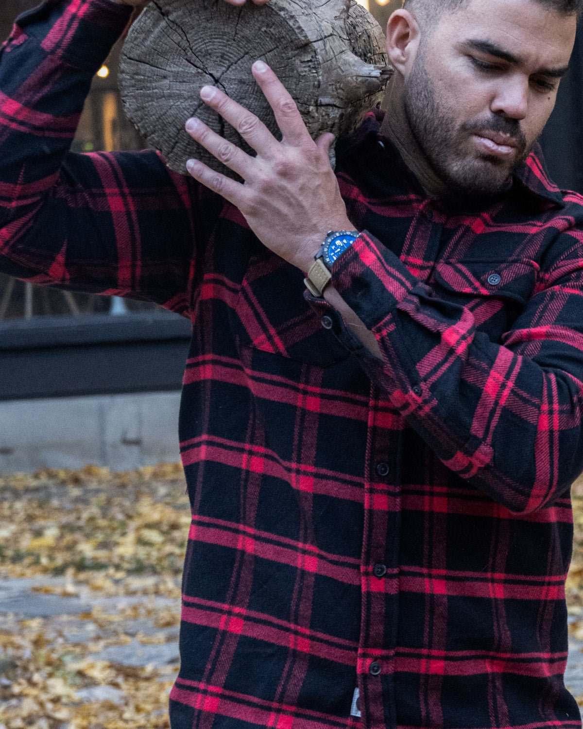 Field Grand Flannel, Huntsman Plaid in Black - Paranoid Ranch