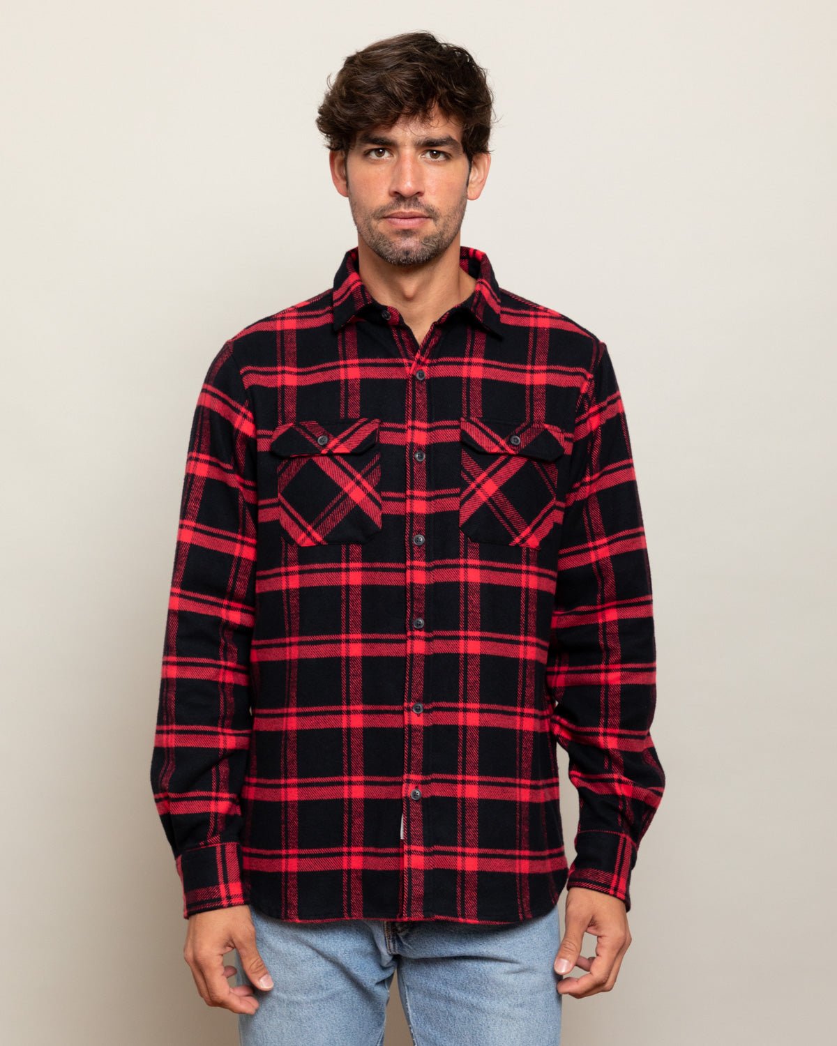 Field Grand Flannel, Huntsman Plaid in Black - Paranoid Ranch