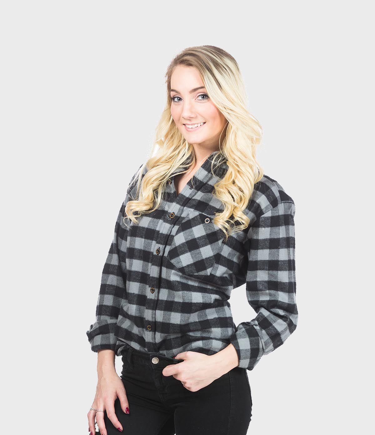 Fitted Flannel Shirt - Gray Buffalo - Paranoid Ranch