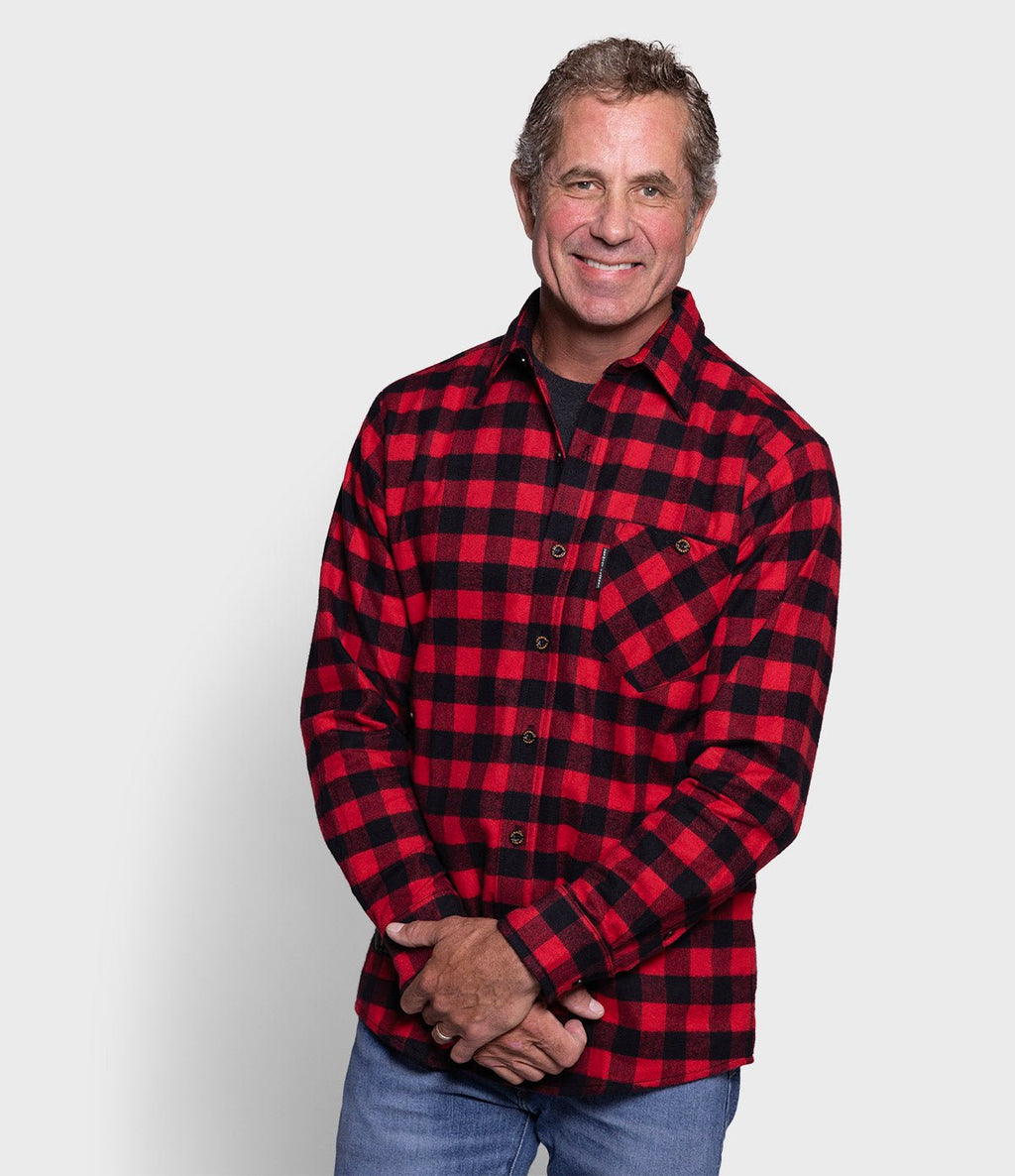 Fitted Flannel Shirt - Red Buffalo - Paranoid Ranch