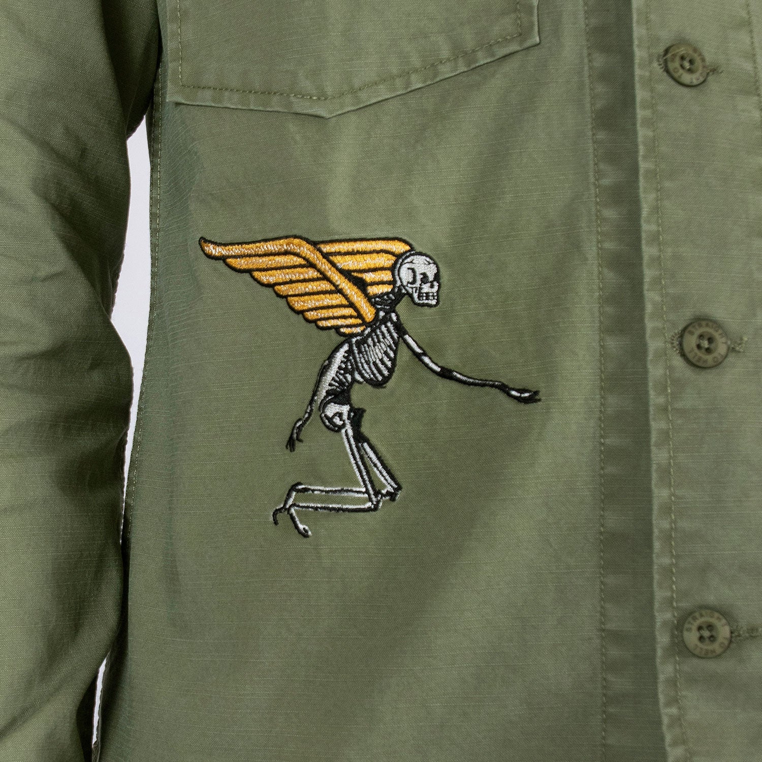 Flying Tiger – Vintage - Inspired Embroidered Shirt - Paranoid Ranch