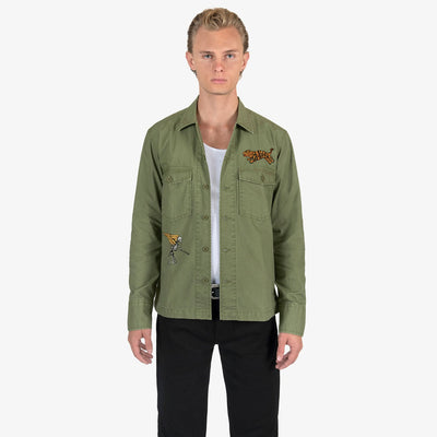 Flying Tiger – Vintage - Inspired Embroidered Shirt - Paranoid Ranch