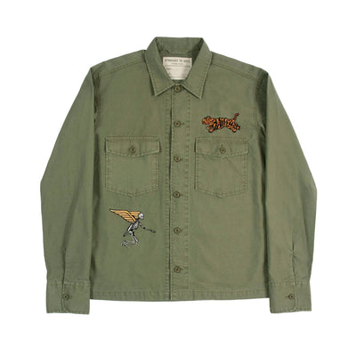 Flying Tiger – Vintage - Inspired Embroidered Shirt - Paranoid Ranch