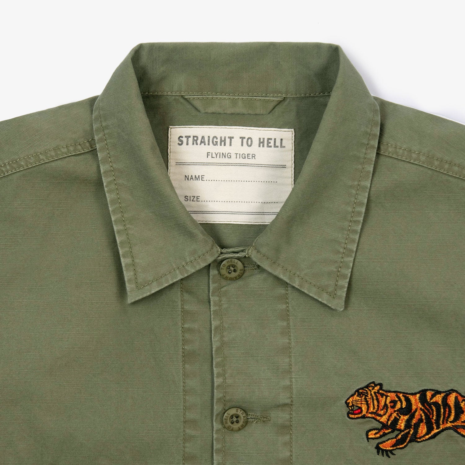 Flying Tiger – Vintage - Inspired Embroidered Shirt - Paranoid Ranch