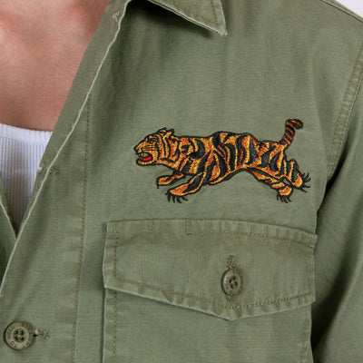 Flying Tiger – Vintage - Inspired Embroidered Shirt - Paranoid Ranch