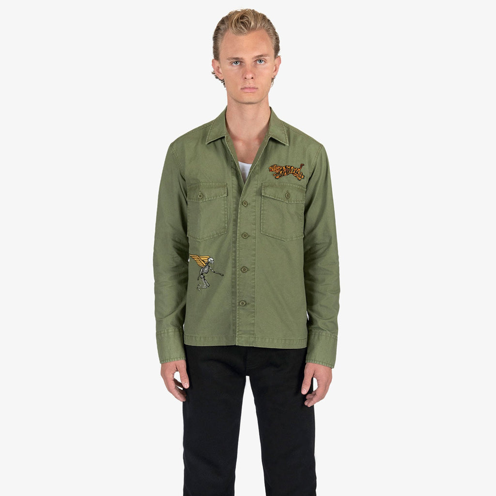 Flying Tiger – Vintage - Inspired Embroidered Shirt - Paranoid Ranch