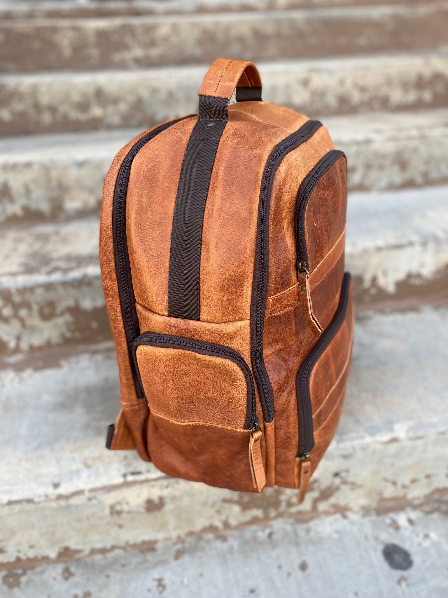 Full Grain Leather Backpack - Paranoid Ranch