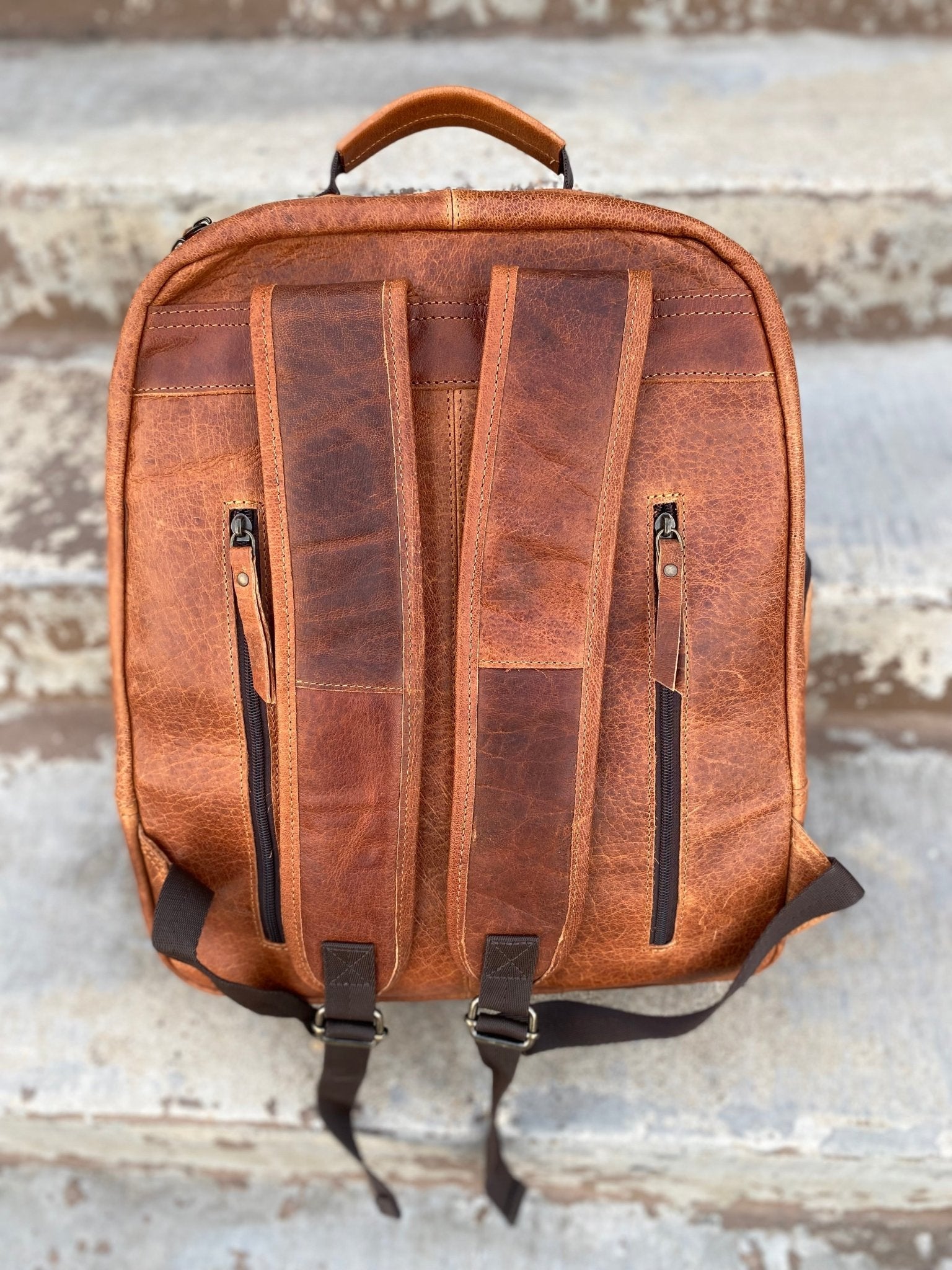Full Grain Leather Backpack - Paranoid Ranch