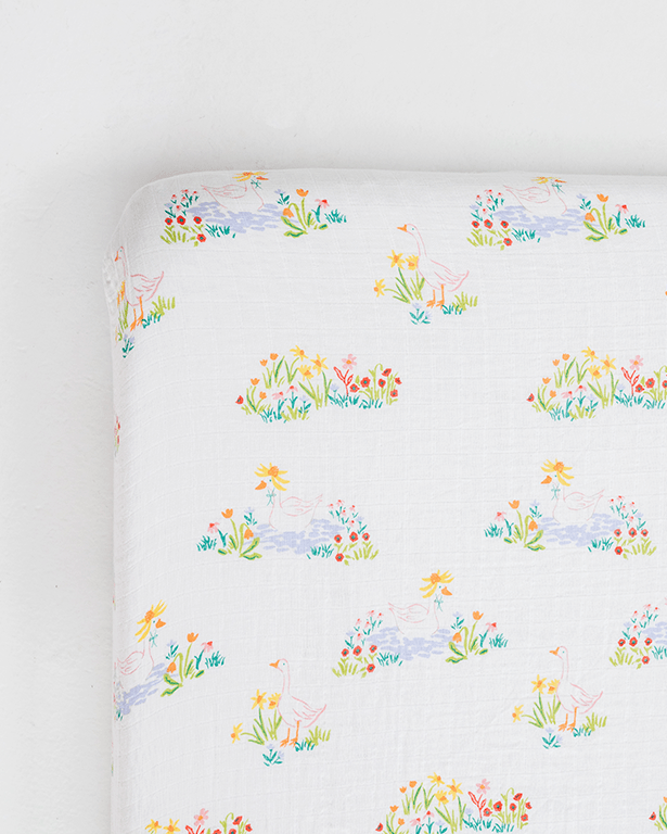 Garden Goose Crib Sheet - Paranoid Ranch