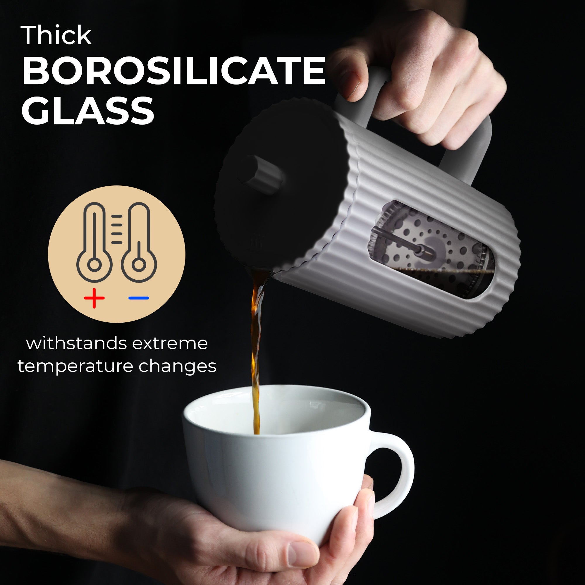 Glass French Press (800ml), KF1114 - Paranoid Ranch