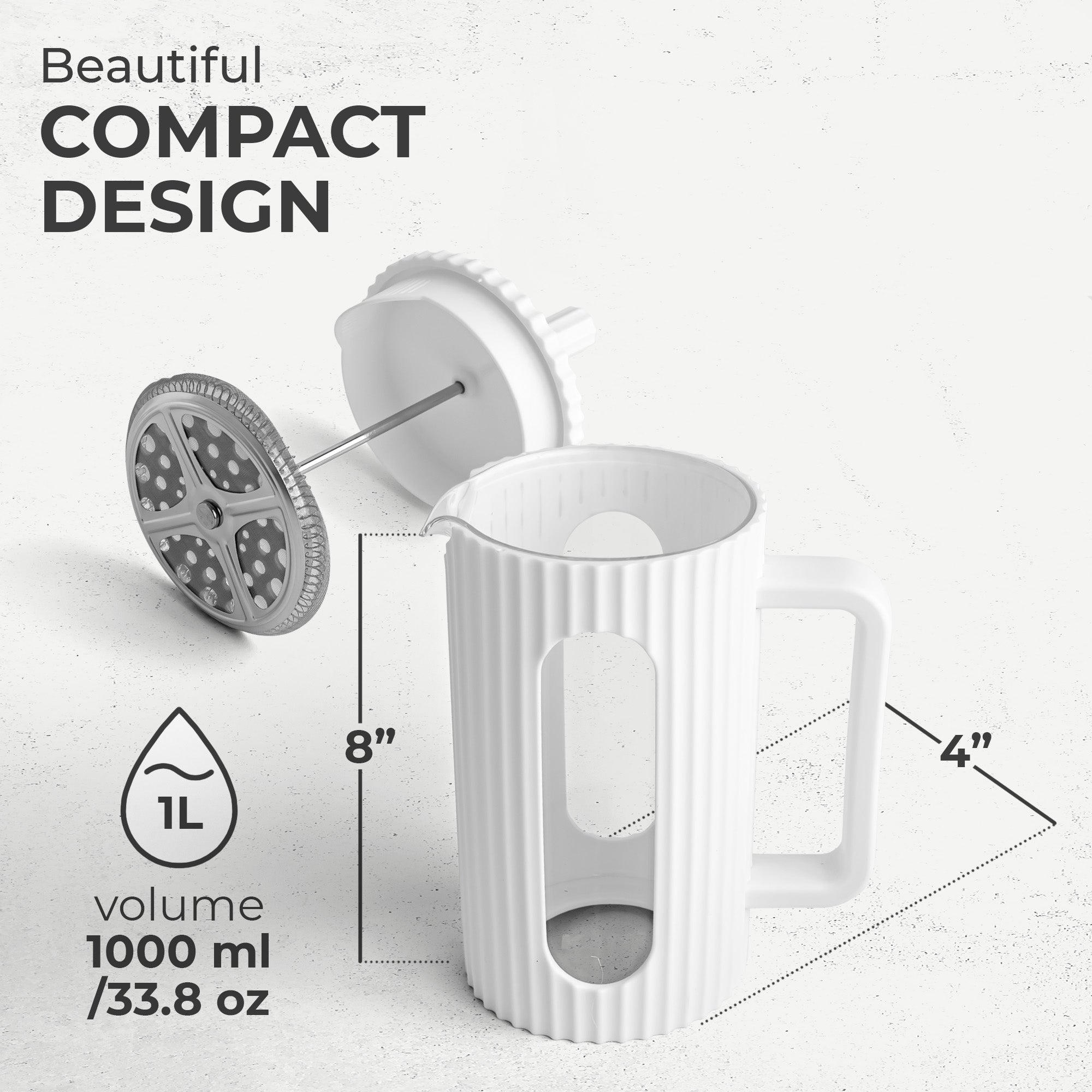 Glass French Press (800ml), KF1114 - Paranoid Ranch