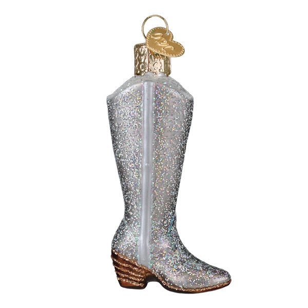 Glittered Boot Ornament - Paranoid Ranch