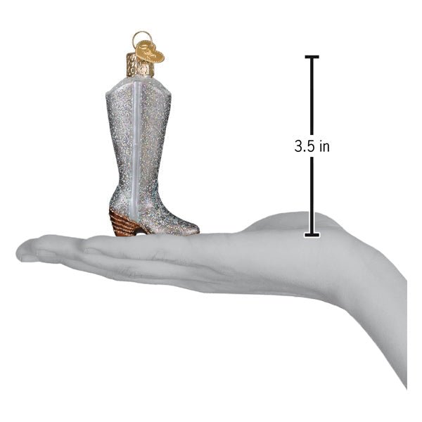 Glittered Boot Ornament - Paranoid Ranch