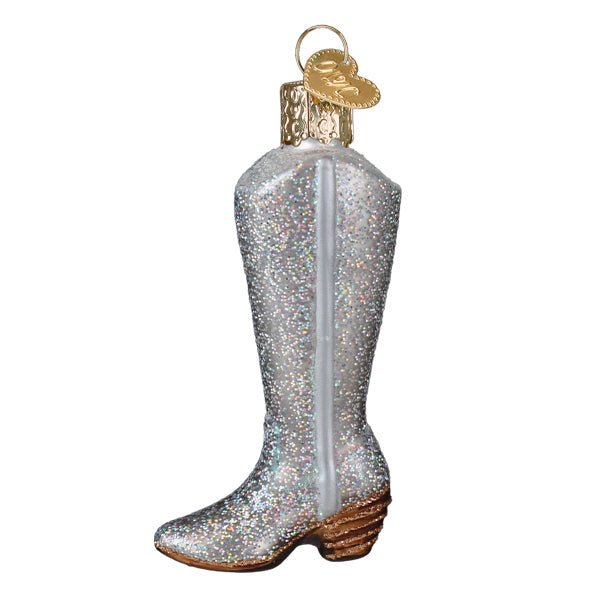 Glittered Boot Ornament - Paranoid Ranch