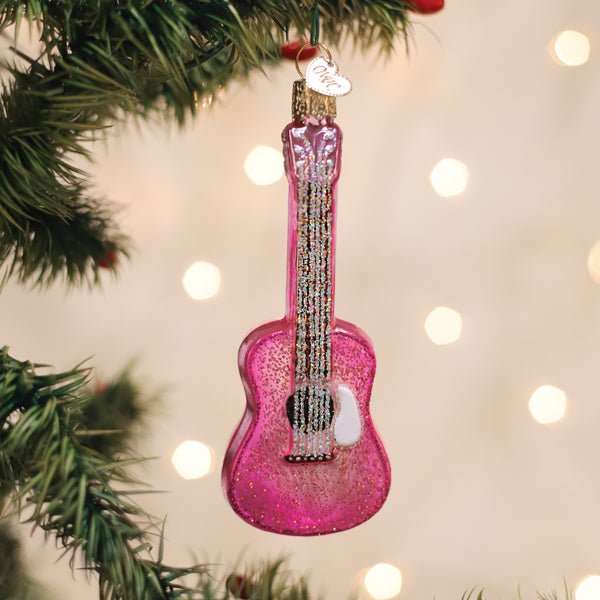 Glittered Glam Guitar Ornament - Paranoid Ranch