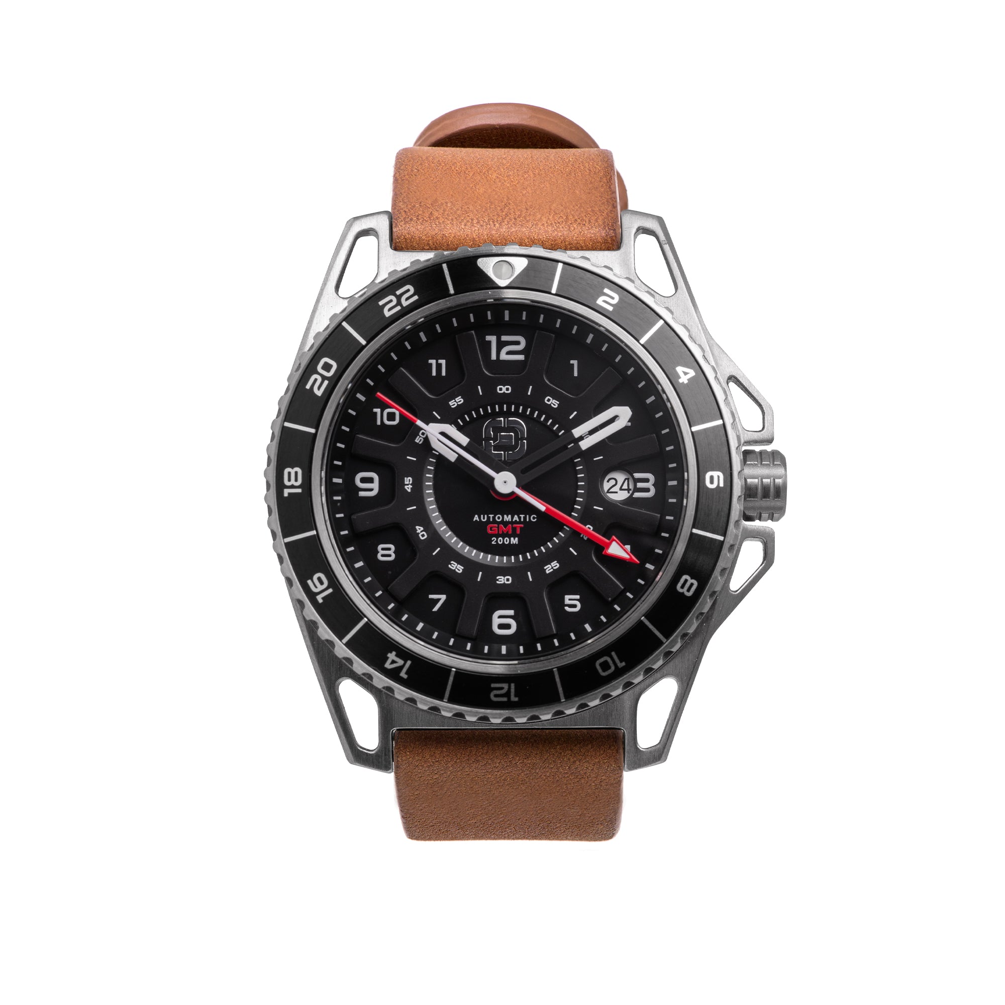 GMT - 01 - Automatic GMT Watch with Italian Leather Strap - Paranoid Ranch