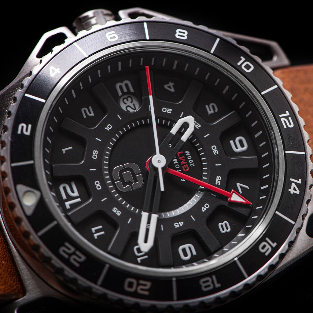 GMT - 01 - Automatic GMT Watch with Italian Leather Strap - Paranoid Ranch