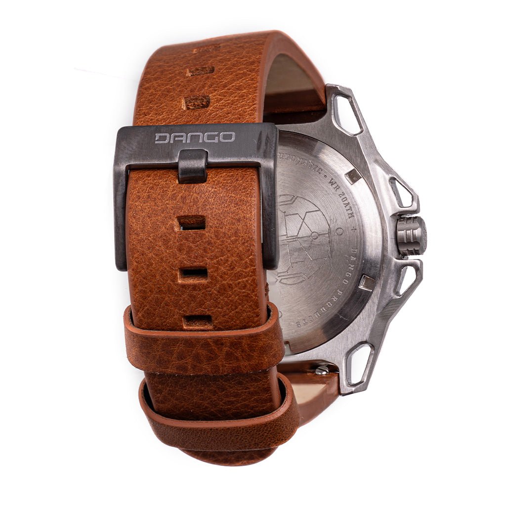 GMT - 01 - Automatic GMT Watch with Italian Leather Strap - Paranoid Ranch