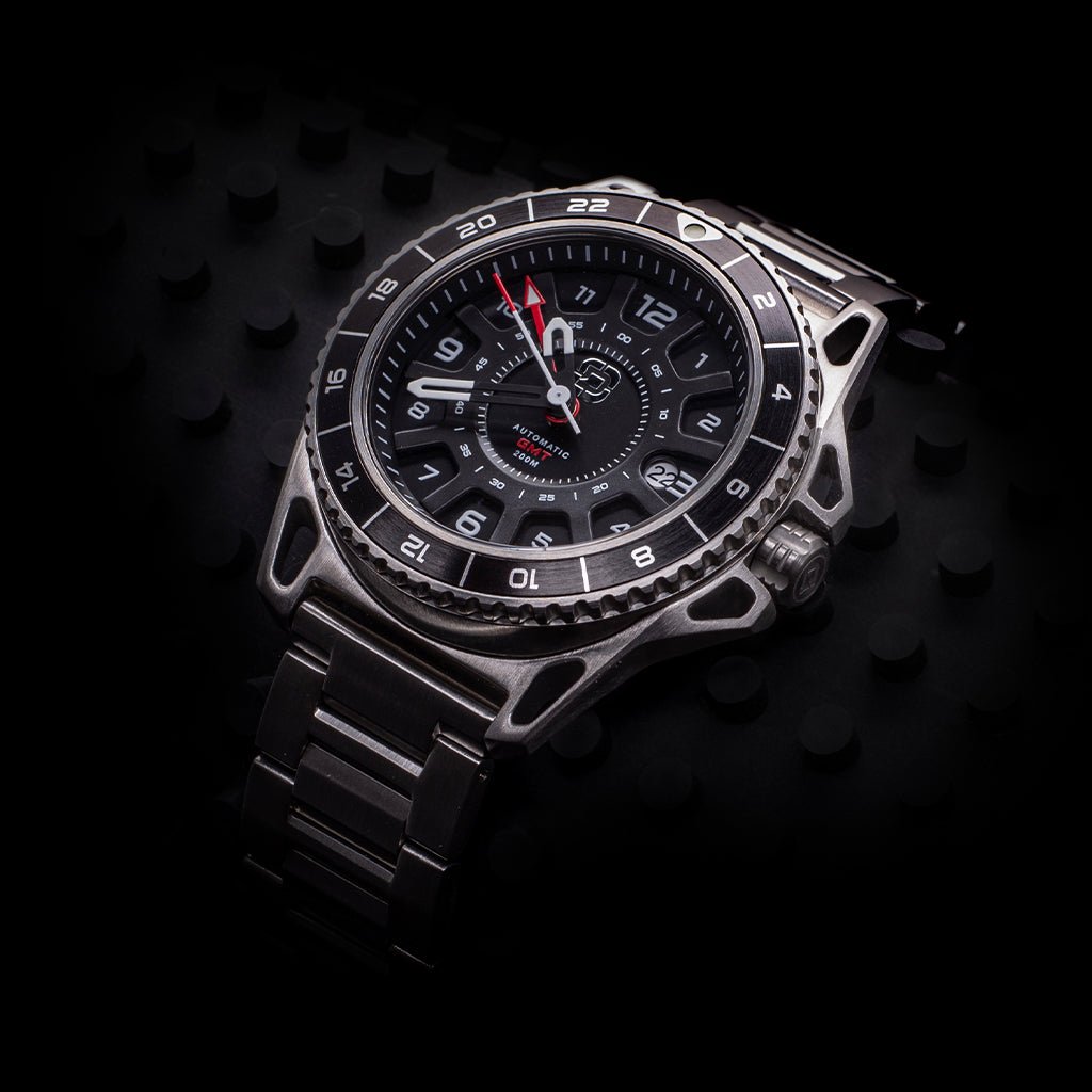 GMT-01 - Automatic GMT Watch with Metal Bracelet - Paranoid Ranch