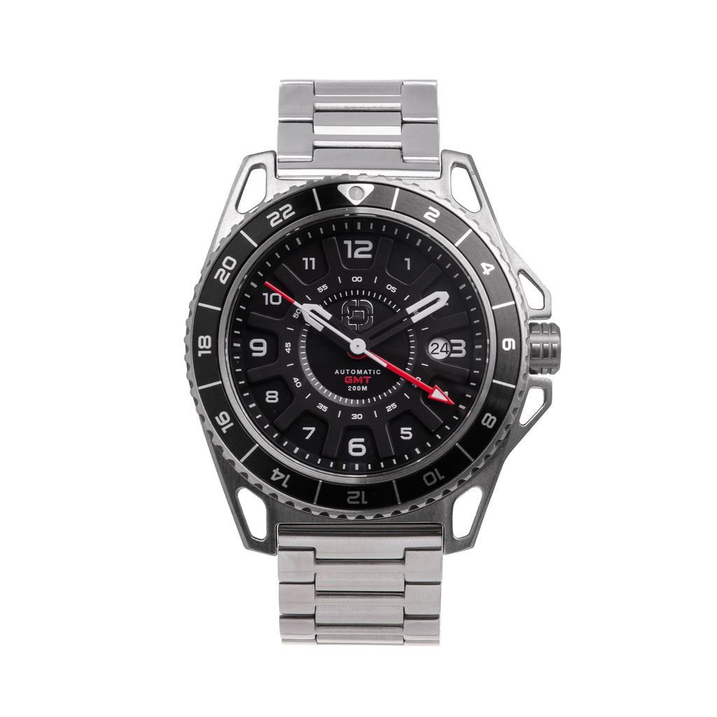 GMT-01 - Automatic GMT Watch with Metal Bracelet - Paranoid Ranch