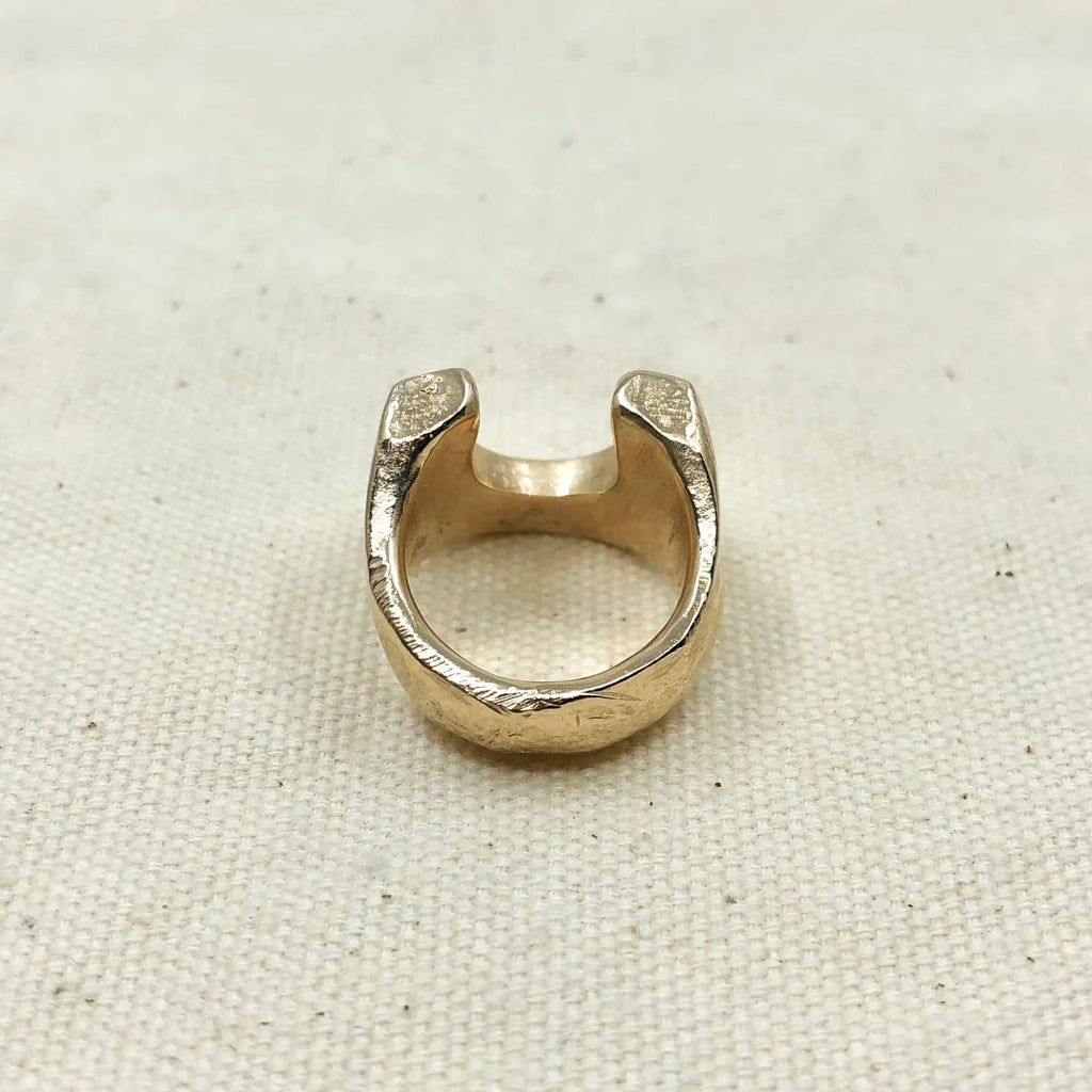 Gold Horseshoe Ring - Paranoid Ranch