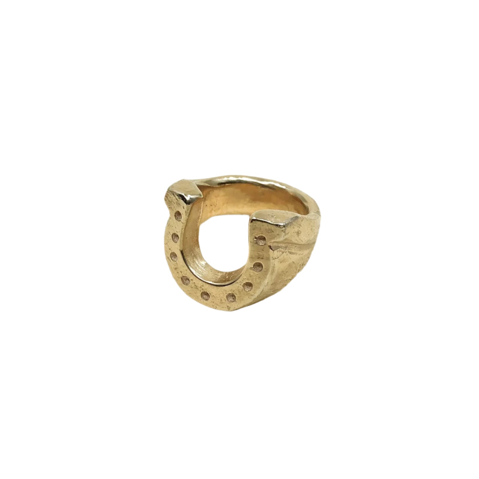 Gold Horseshoe Ring - Paranoid Ranch