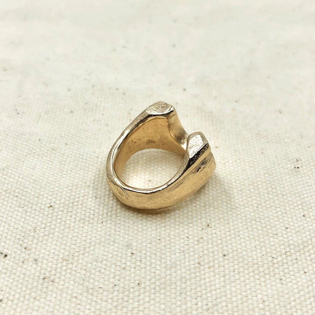 Gold Horseshoe Ring - Paranoid Ranch